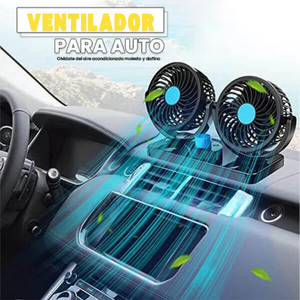 VENTILADOR DOBLE PARA AUTO 360°